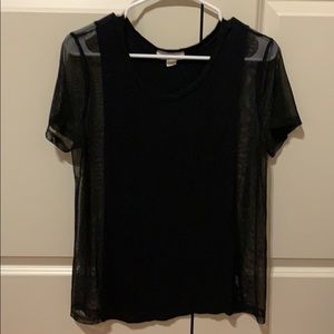 Black mesh shirt